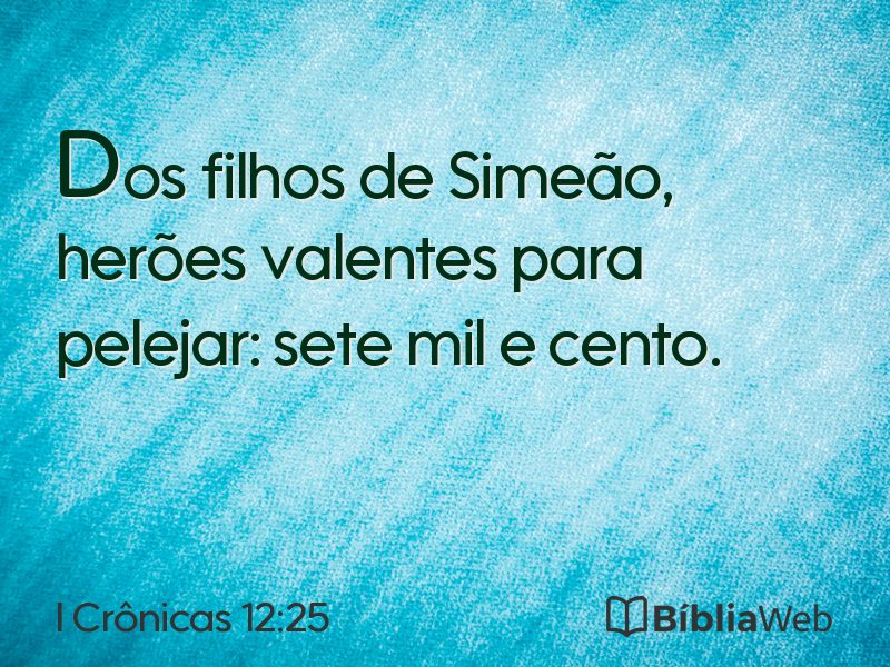 I Crônicas 12:25 em imagem para compartilhar