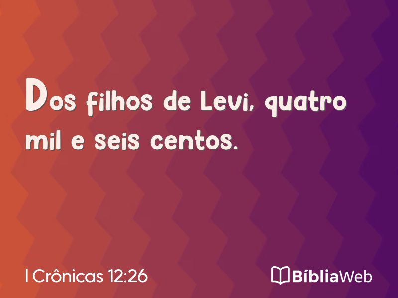 I Crônicas 12:26 em imagem para compartilhar