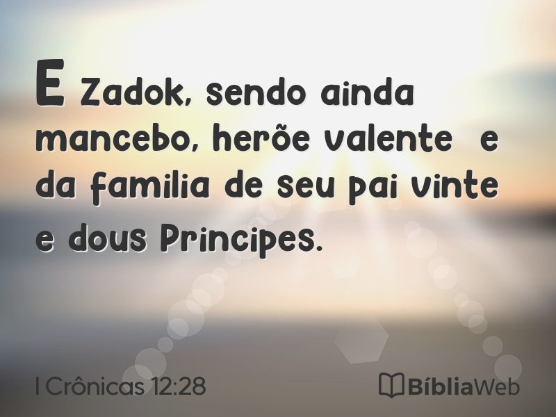 I Crônicas 12:28 em imagem para compartilhar