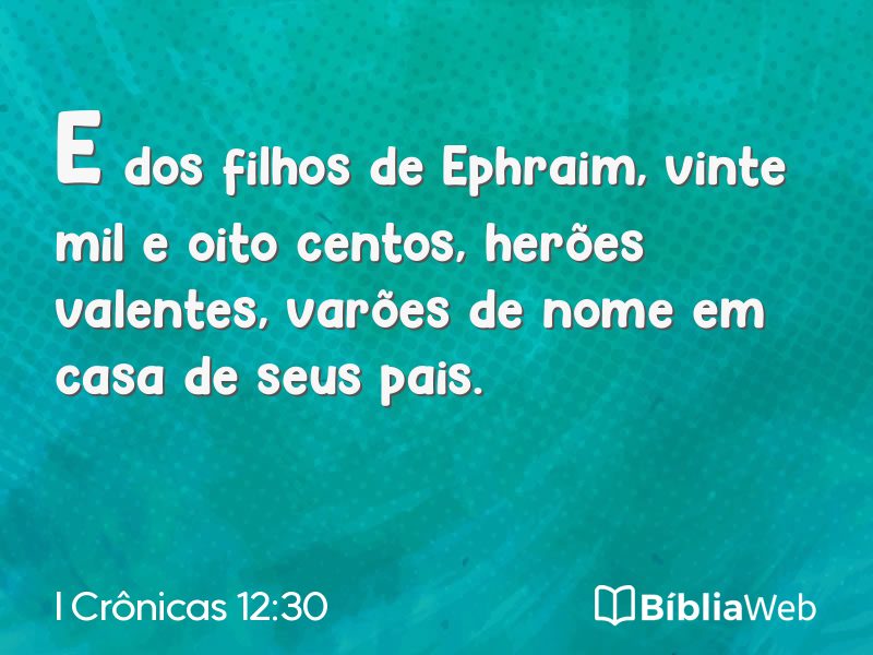 I Crônicas 12:30 em imagem para compartilhar