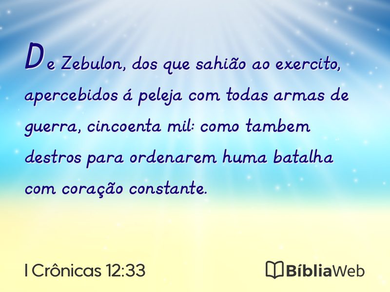 I Crônicas 12:33 em imagem para compartilhar
