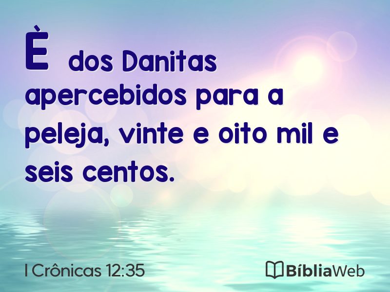 I Crônicas 12:35 em imagem para compartilhar