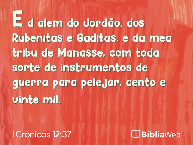 I Crônicas 12:37 em imagem para compartilhar