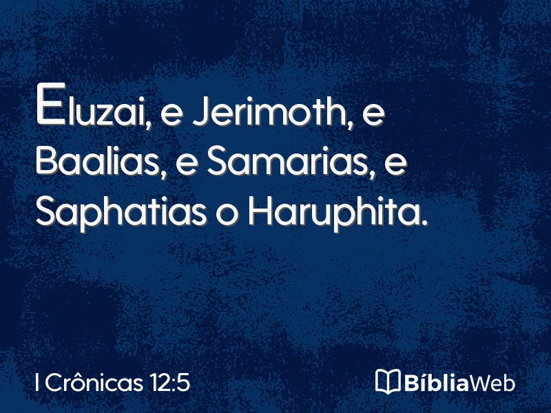 I Crônicas 12:5 em imagem para compartilhar