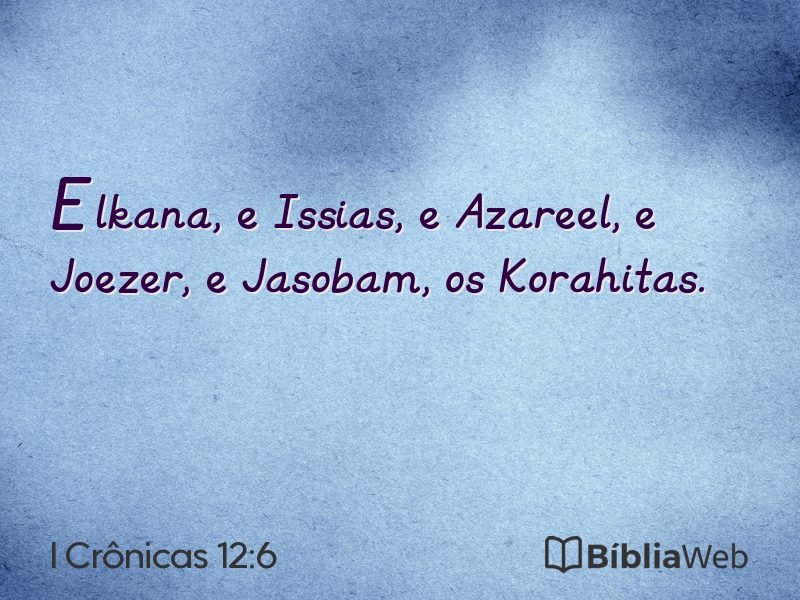 I Crônicas 12:6 em imagem para compartilhar
