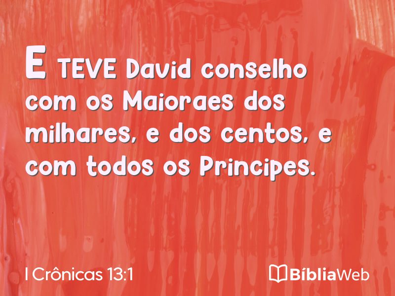 I Crônicas 13:1 em imagem para compartilhar