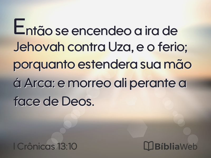 I Crônicas 13:10 em imagem para compartilhar