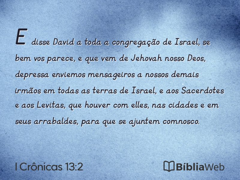 I Crônicas 13:2 em imagem para compartilhar