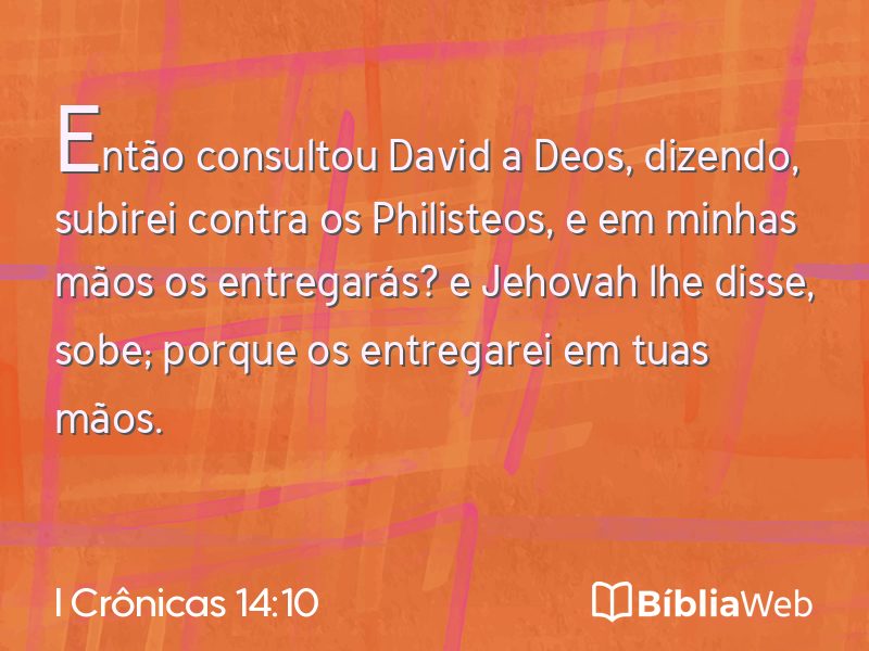 I Crônicas 14:10 em imagem para compartilhar