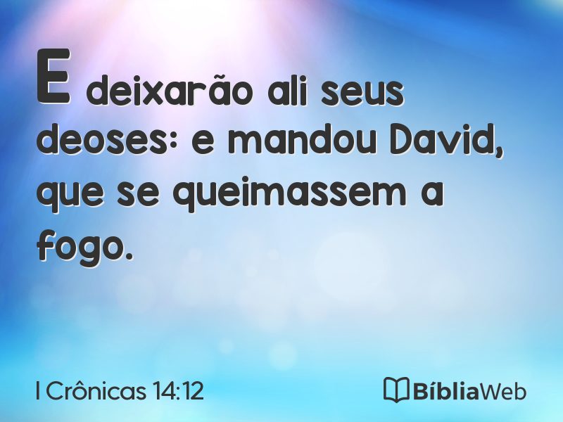 I Crônicas 14:12 em imagem para compartilhar
