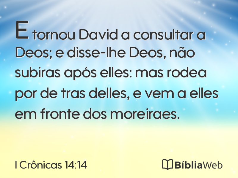 I Crônicas 14:14 em imagem para compartilhar