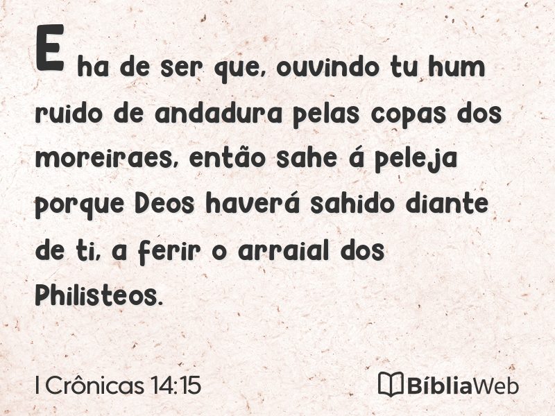 I Crônicas 14:15 em imagem para compartilhar