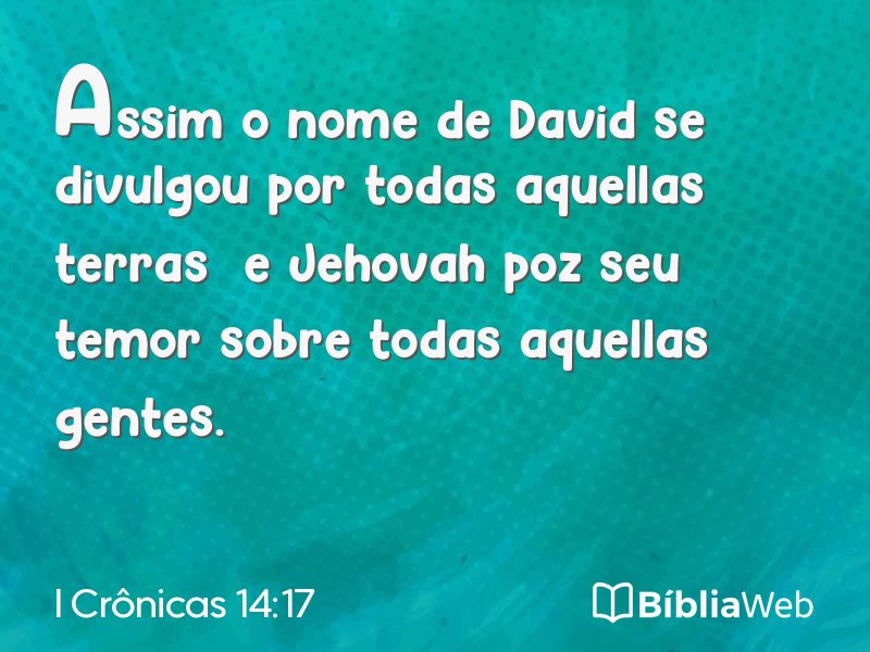 I Crônicas 14:17 em imagem para compartilhar