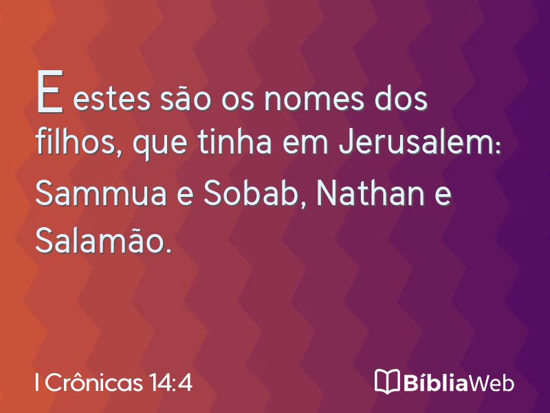 I Crônicas 14:4 em imagem para compartilhar