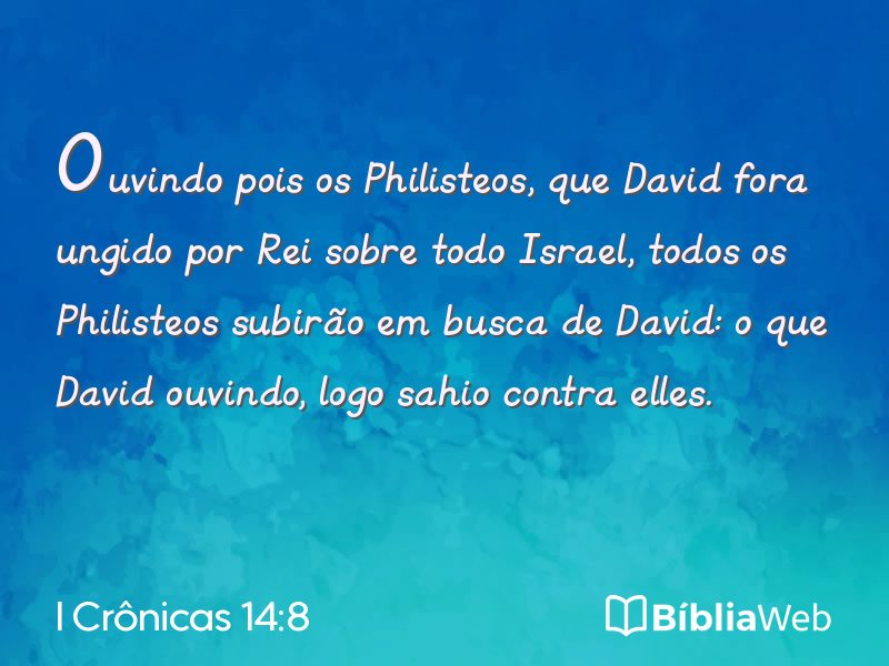 I Crônicas 14:8 em imagem para compartilhar