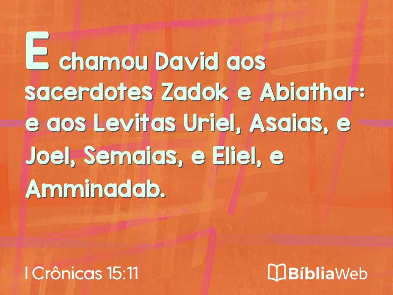 I Crônicas 15:11 em imagem para compartilhar