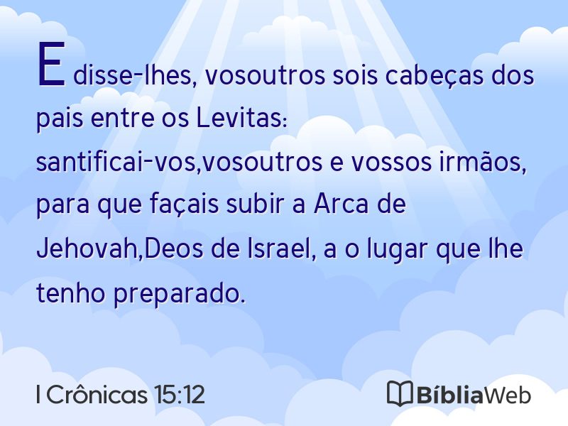 I Crônicas 15:12 em imagem para compartilhar