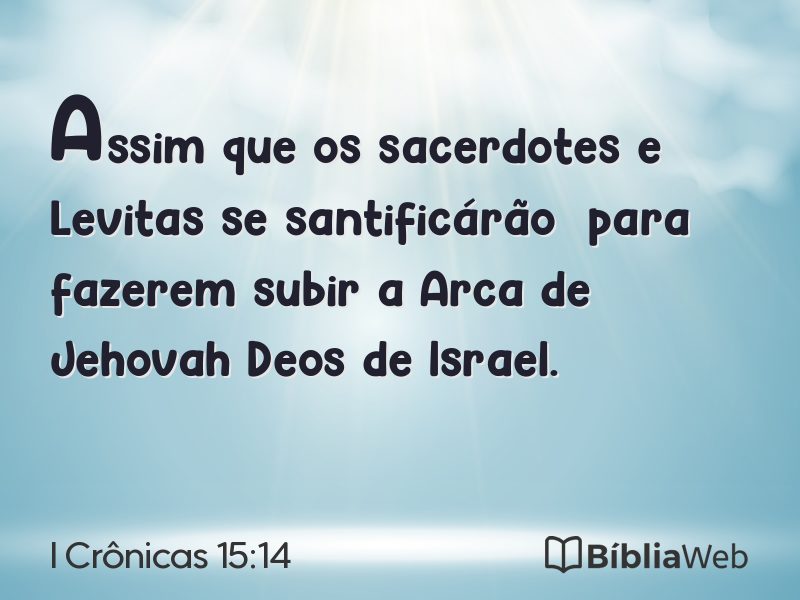 I Crônicas 15:14 em imagem para compartilhar