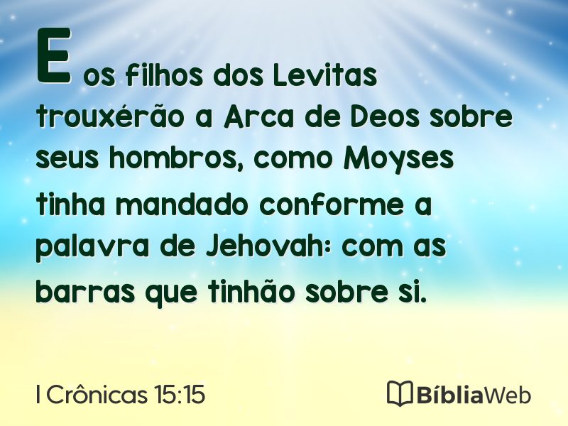 I Crônicas 15:15 em imagem para compartilhar