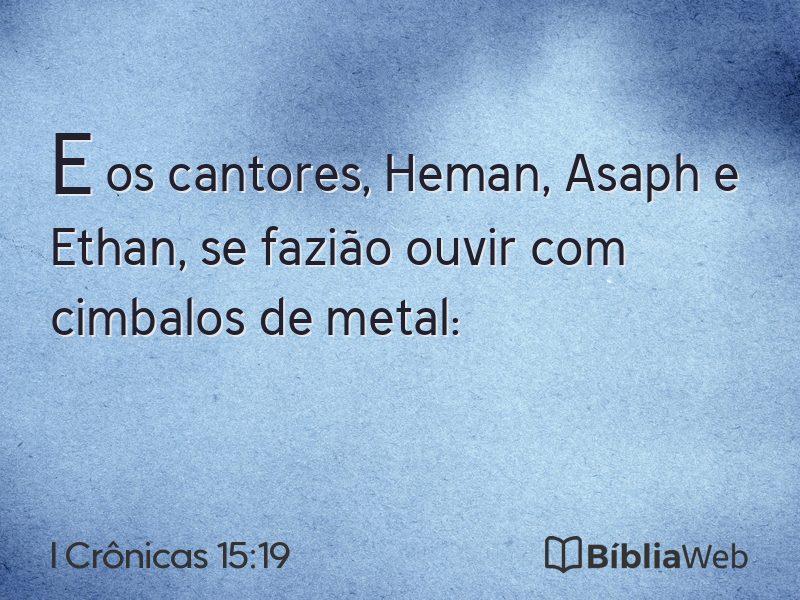 I Crônicas 15:19 em imagem para compartilhar