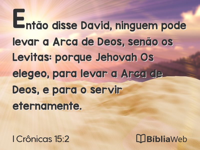 I Crônicas 15:2 em imagem para compartilhar