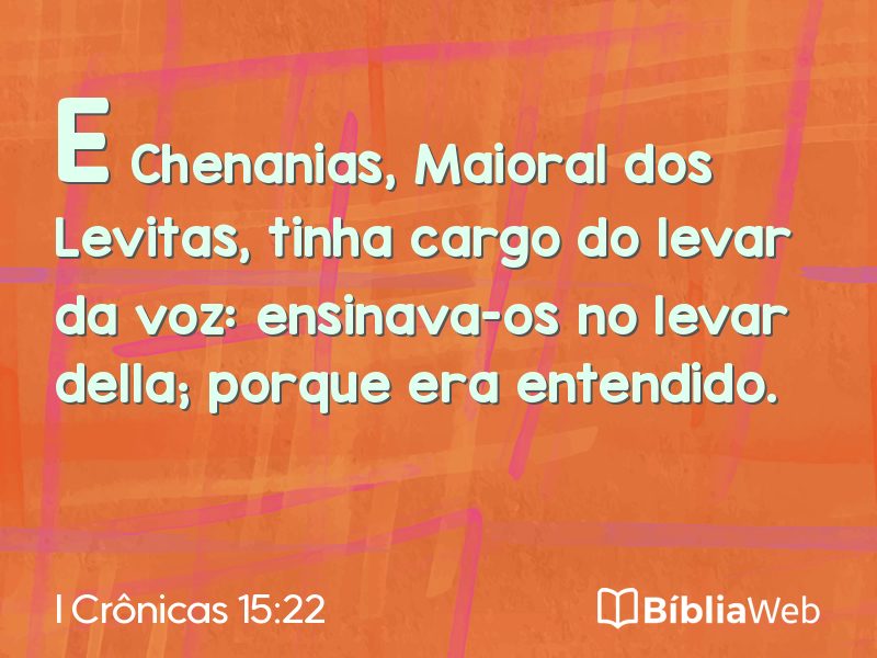 I Crônicas 15:22 em imagem para compartilhar
