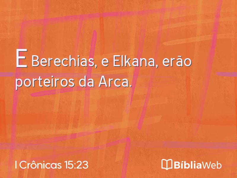 I Crônicas 15:23 em imagem para compartilhar