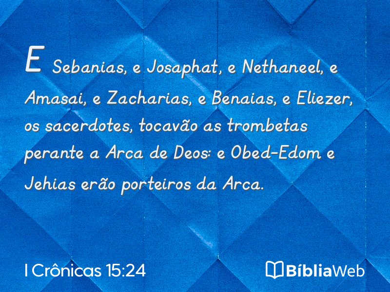 I Crônicas 15:24 em imagem para compartilhar