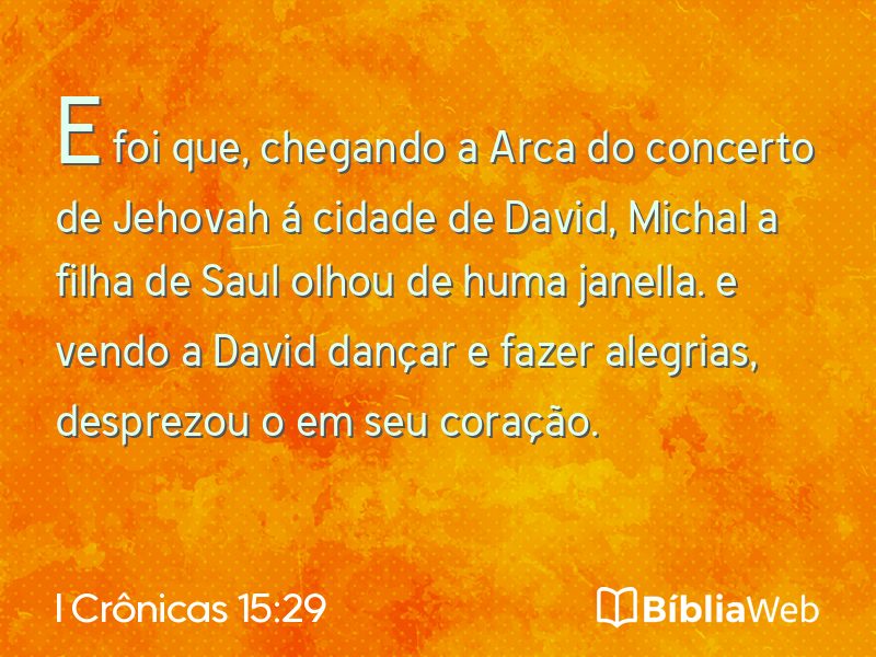 I Crônicas 15:29 em imagem para compartilhar