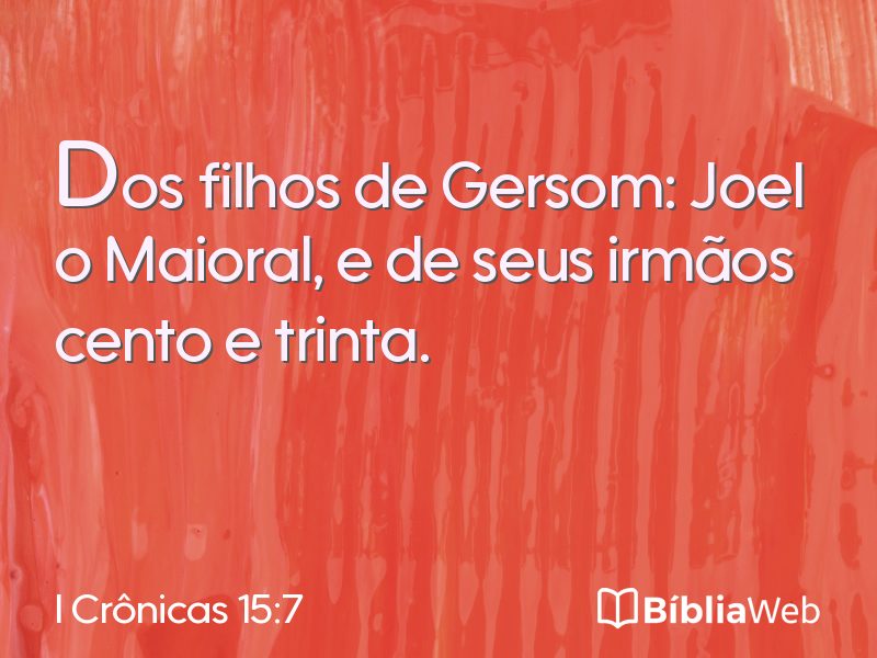 I Crônicas 15:7 em imagem para compartilhar
