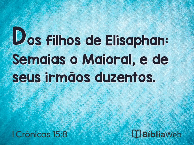 I Crônicas 15:8 em imagem para compartilhar