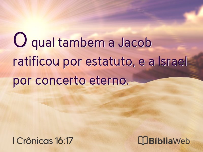 I Crônicas 16:17 em imagem para compartilhar