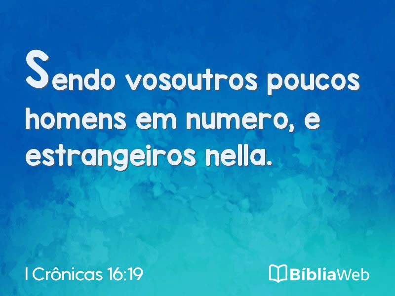 I Crônicas 16:19 em imagem para compartilhar