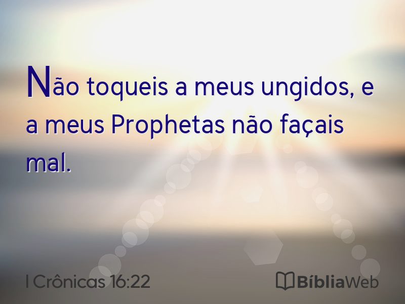I Crônicas 16:22 em imagem para compartilhar