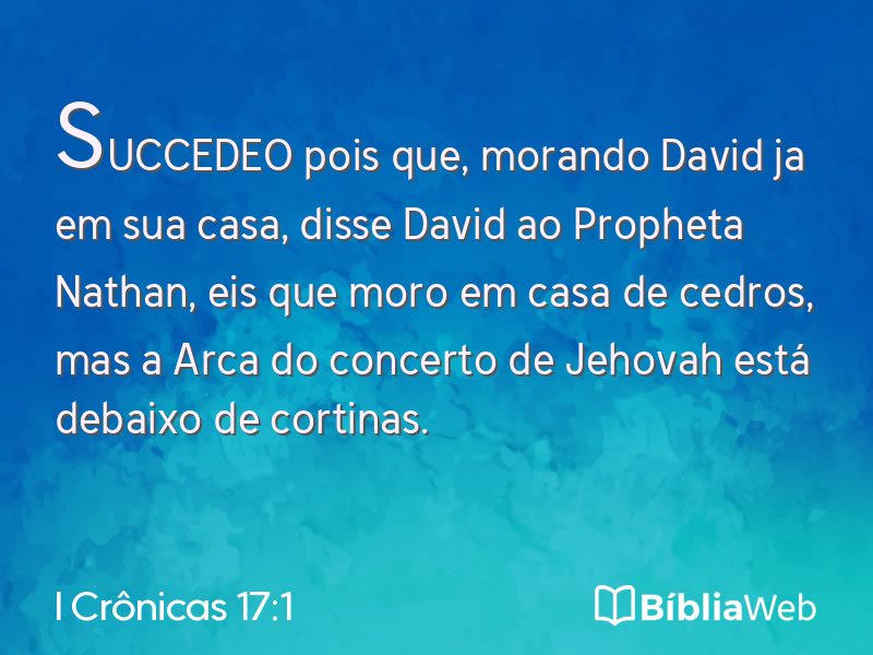 I Crônicas 17:1 em imagem para compartilhar