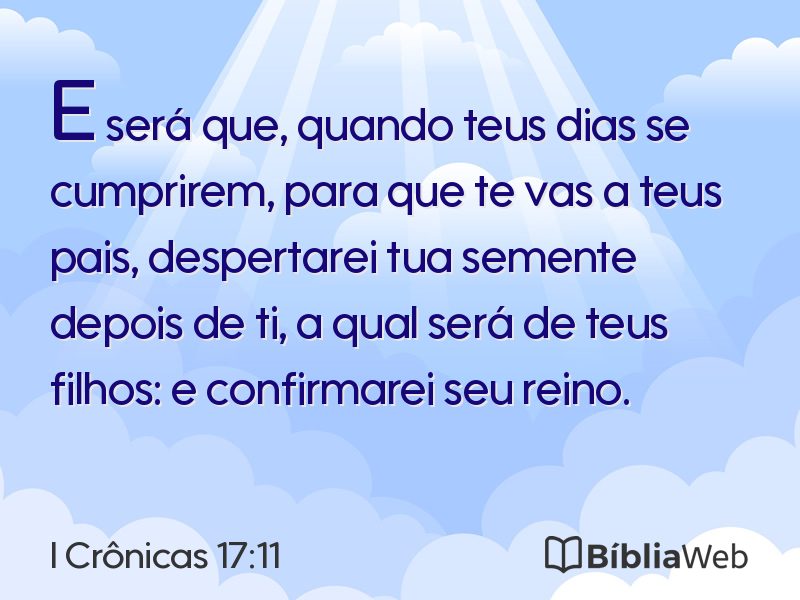 I Crônicas 17:11 em imagem para compartilhar