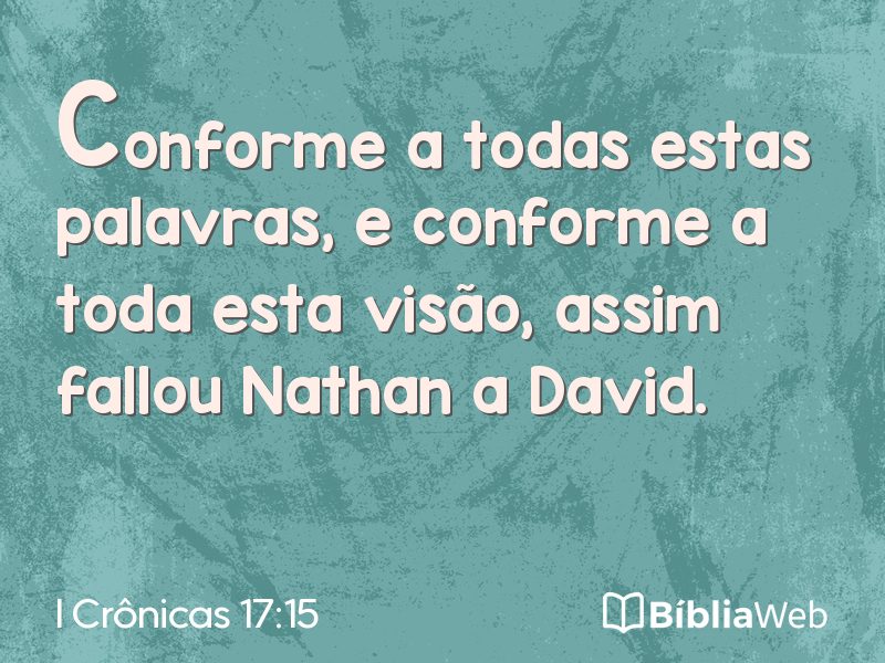 I Crônicas 17:15 em imagem para compartilhar