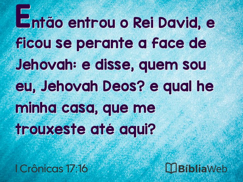I Crônicas 17:16 em imagem para compartilhar