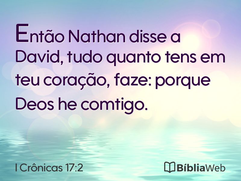 I Crônicas 17:2 em imagem para compartilhar
