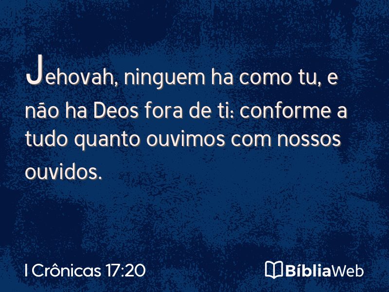 I Crônicas 17:20 em imagem para compartilhar