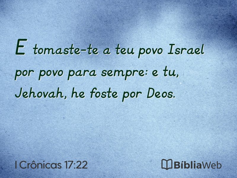 I Crônicas 17:22 em imagem para compartilhar