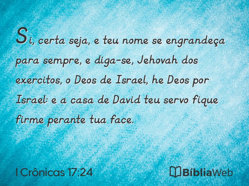 I Crônicas 17:24 em imagem para compartilhar