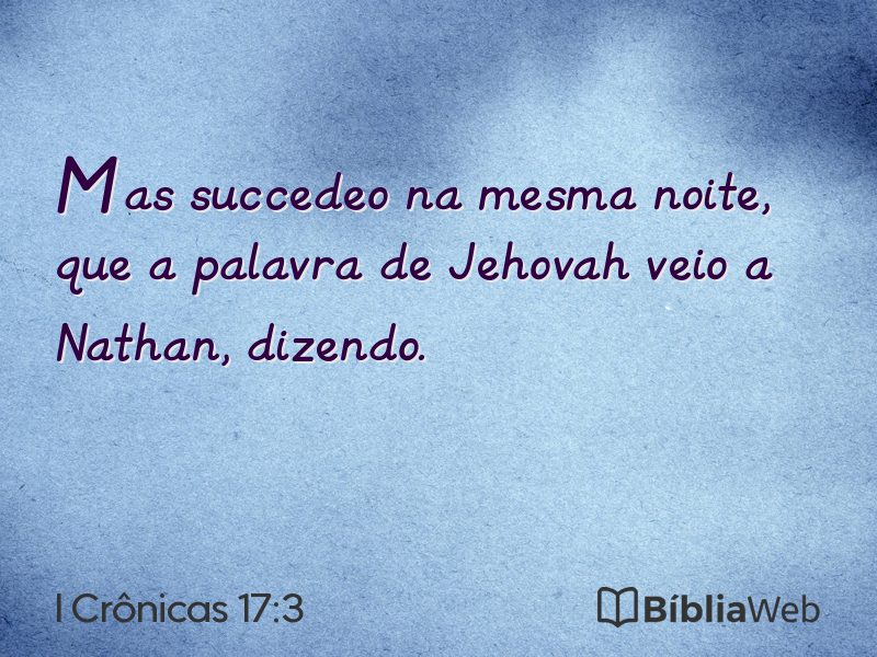 I Crônicas 17:3 em imagem para compartilhar