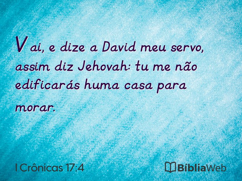 I Crônicas 17:4 em imagem para compartilhar