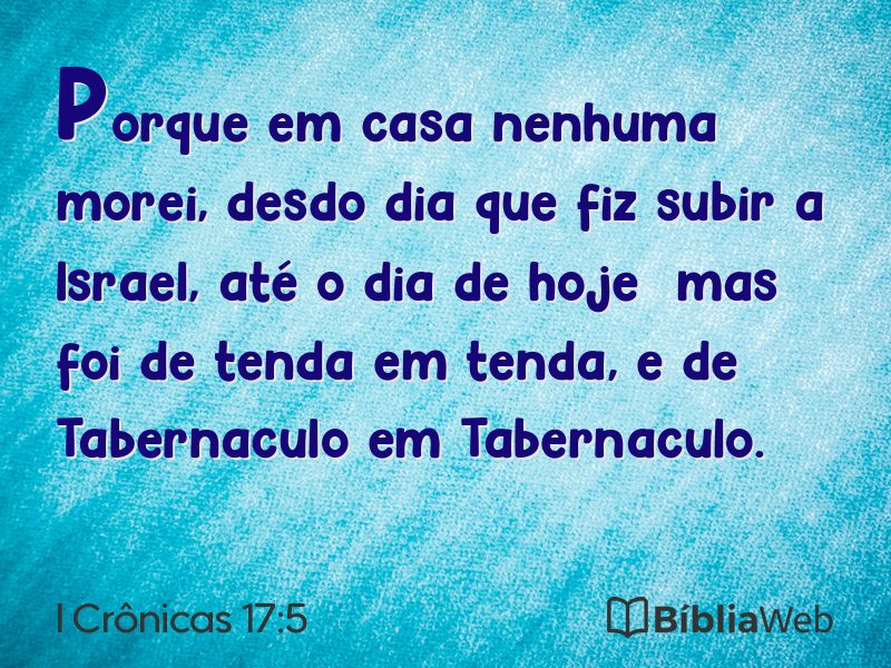 I Crônicas 17:5 em imagem para compartilhar