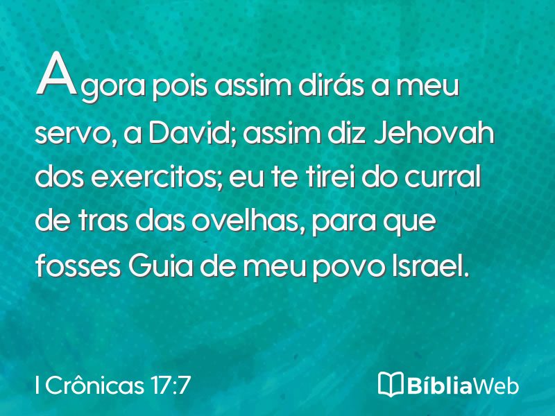 I Crônicas 17:7 em imagem para compartilhar
