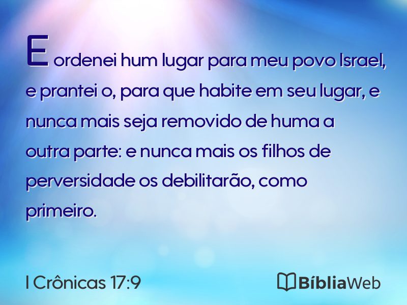 I Crônicas 17:9 em imagem para compartilhar