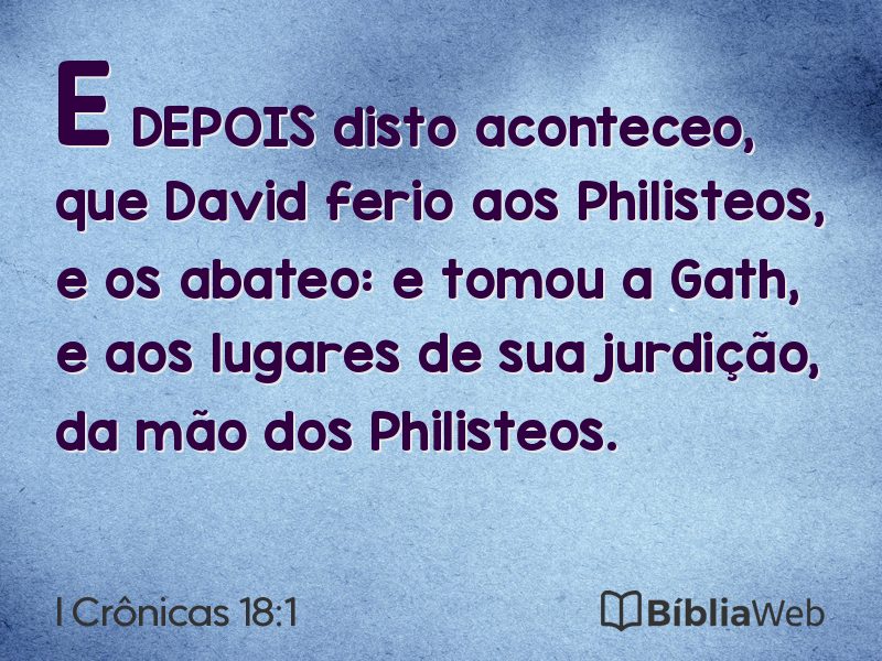 I Crônicas 18:1 em imagem para compartilhar