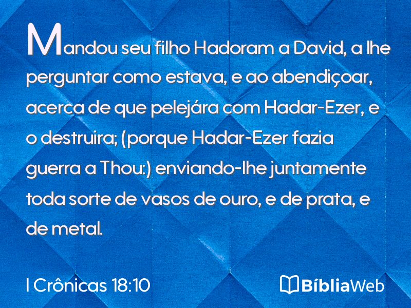 I Crônicas 18:10 em imagem para compartilhar
