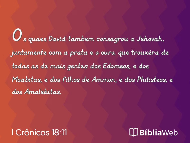 I Crônicas 18:11 em imagem para compartilhar